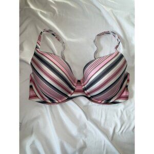 Victorias Secret Body by Victoria Lined Demi Bra Pink Multi Striped size 34DD